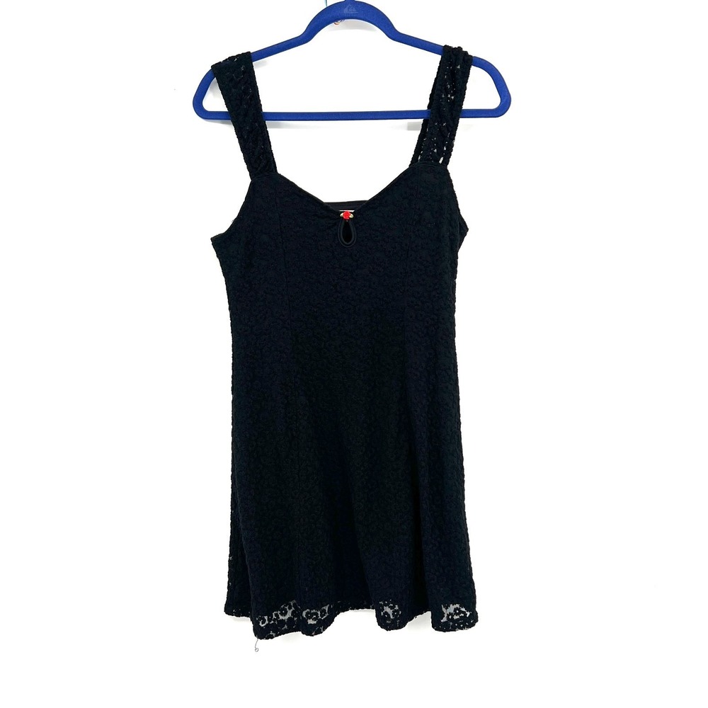 Aeropostale Dark Coquette romance whimsigoth floral lace mini dress 90s grunge L